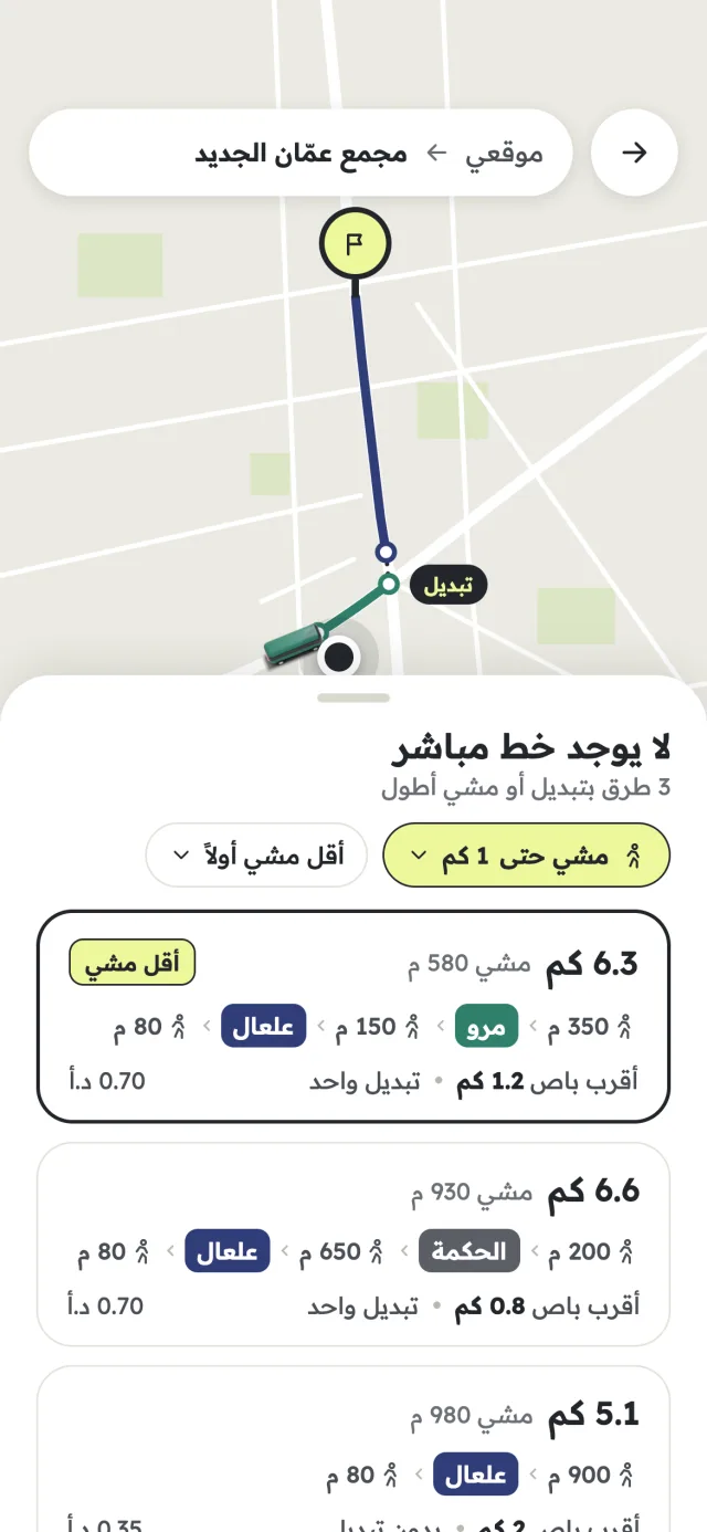 شاشة الرحلات إلى الوجهة